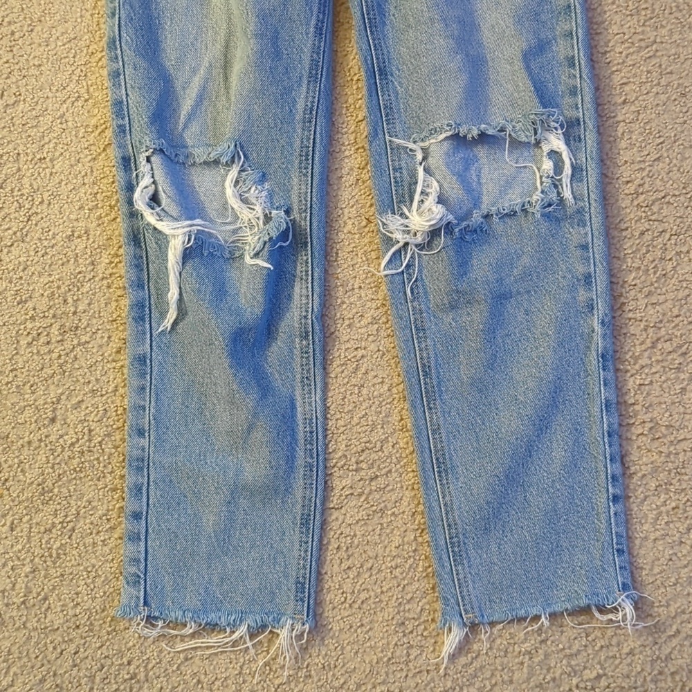 PacSun Ultra High Rise Slim Button Fly Light Wash Denim Jeans Size 24 - Picture 5 of 10
